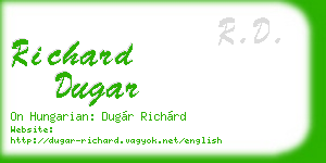 richard dugar business card